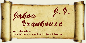 Jakov Vranković vizit kartica